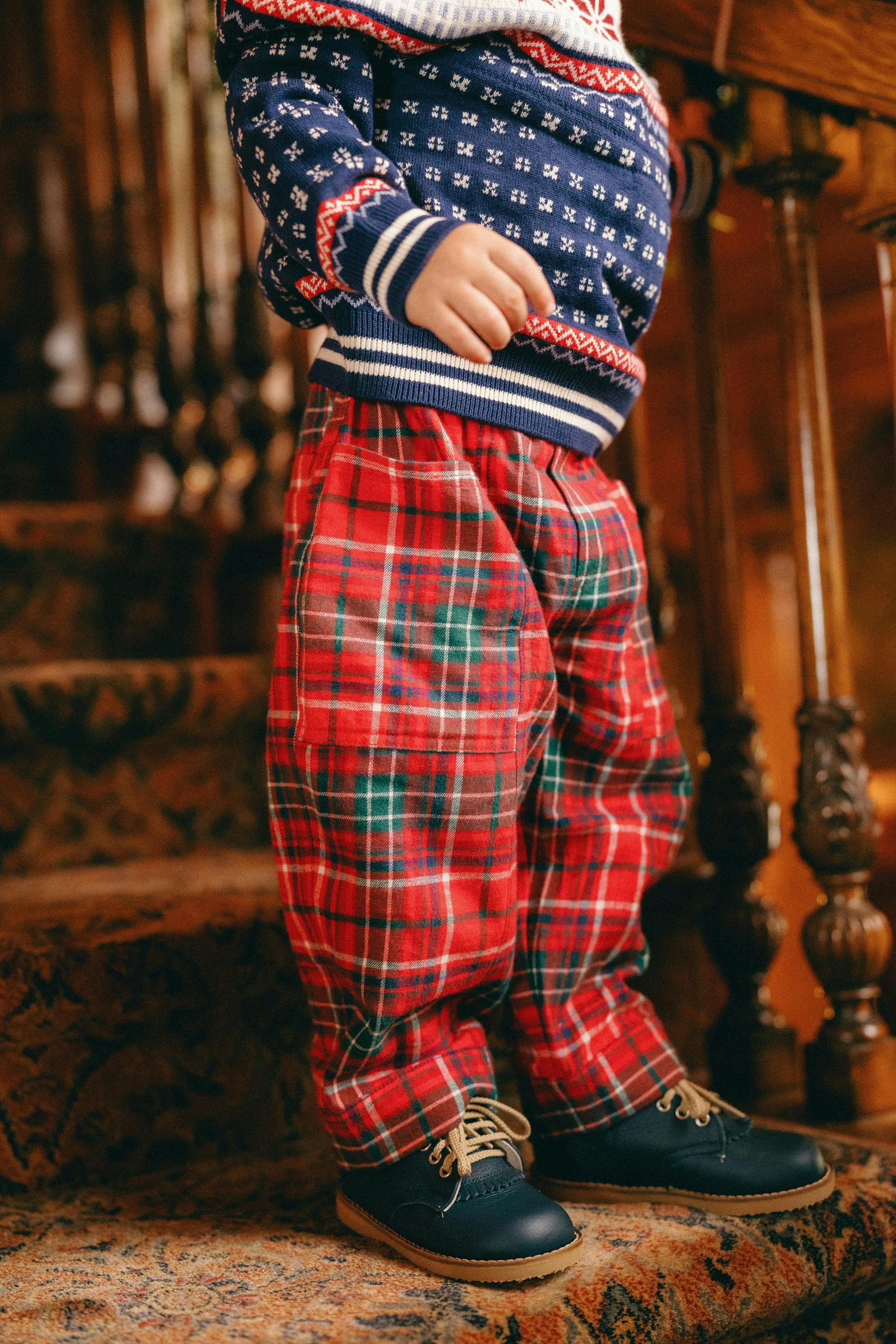 Baby Boys Oliver Pants in Christmas Cheer Plaid