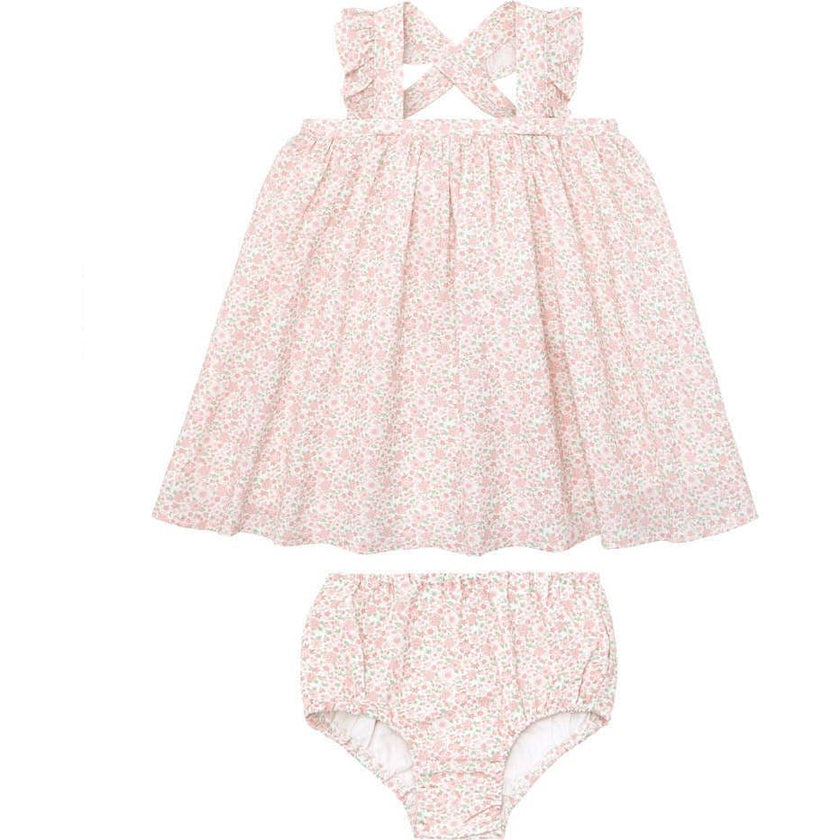 Baby Antique Floral Flutter Tank Bloomer Set