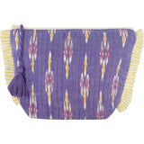 La Plage Ruffle Pouch Chambray Ikat