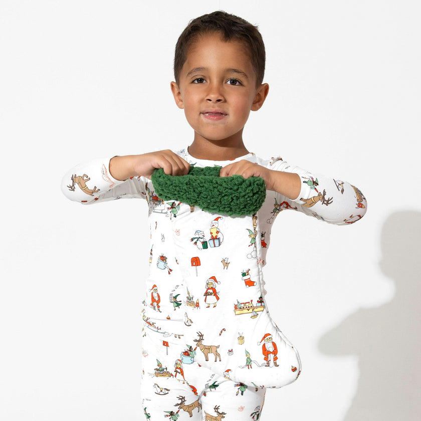 Santa's Workshop Bamboo Sherpa Stocking