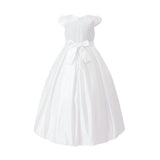White Dalmira Puff Sleeve Formal Dress