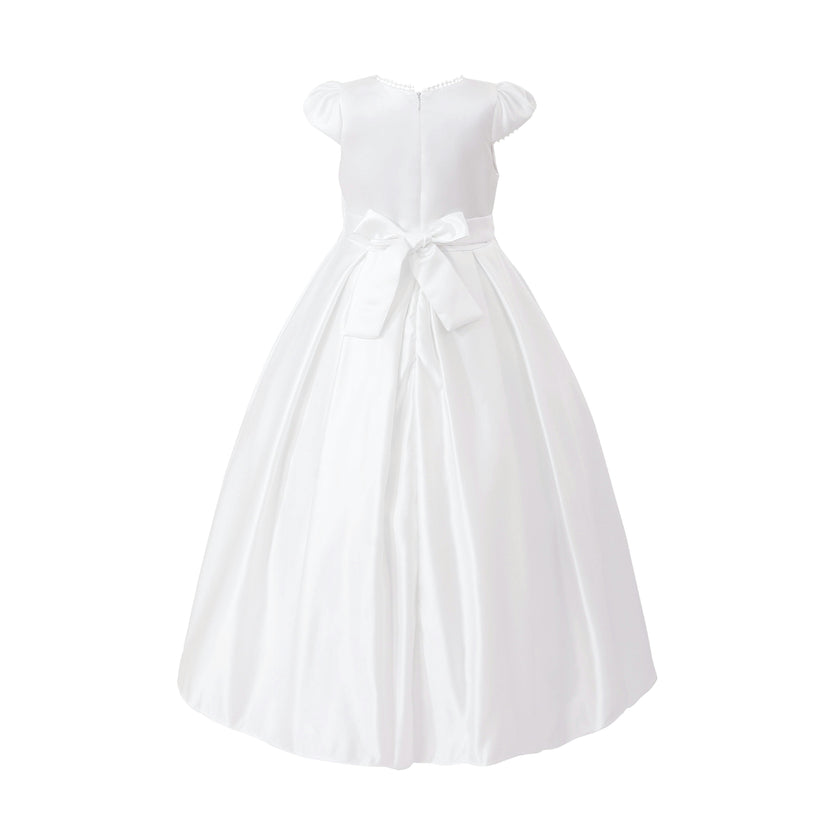 White Dalmira Puff Sleeve Formal Dress