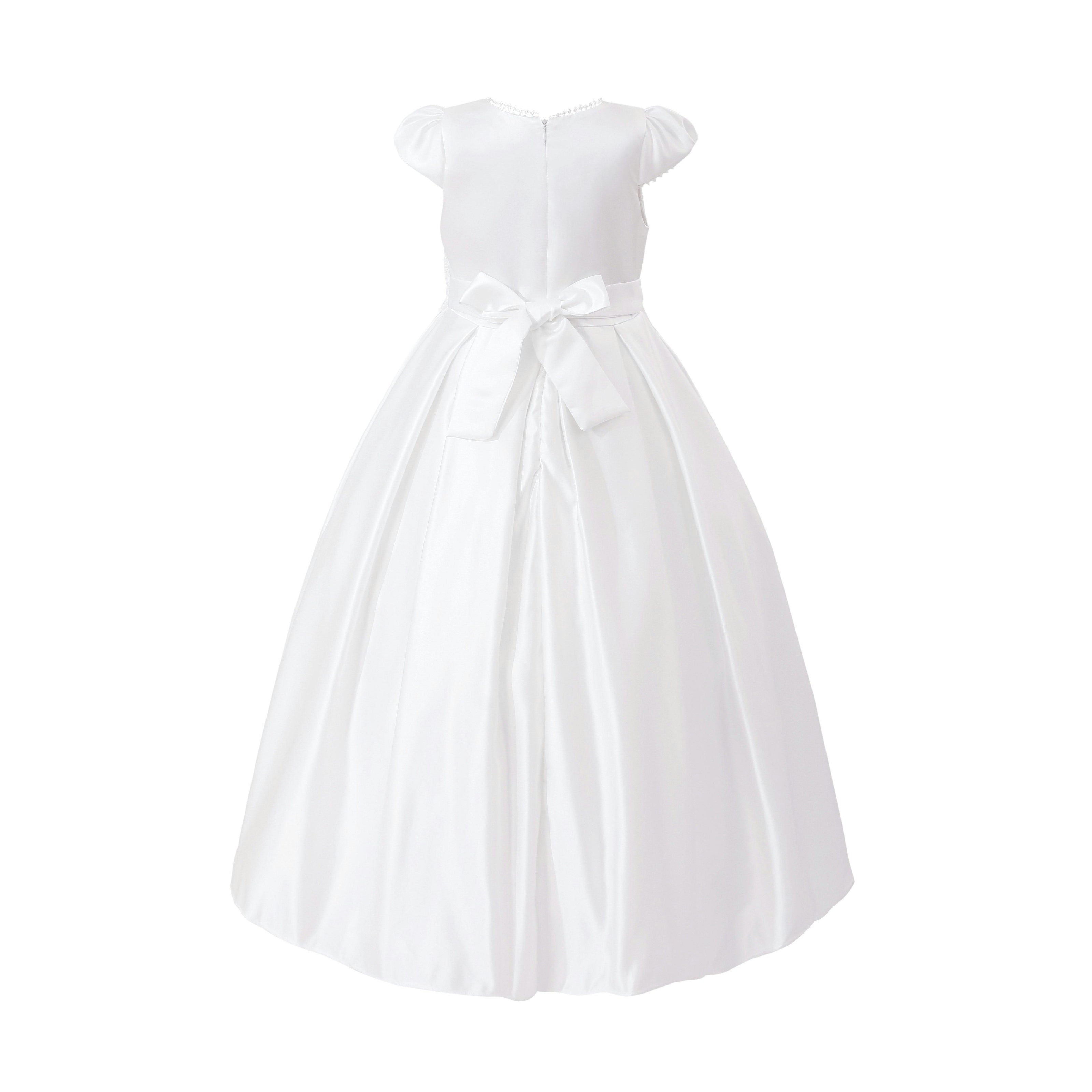 White Dalmira Puff Sleeve Formal Dress