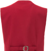 Red Solid Vest & Bowtie