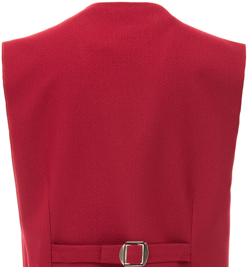 Red Solid Vest & Bowtie