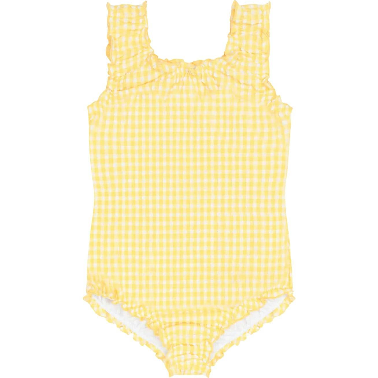 girls soleil gingham scoop neck one piece