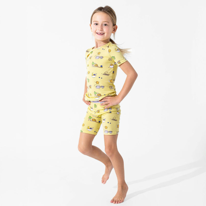 Love You Brunches Bamboo Kids Pajama Short Set