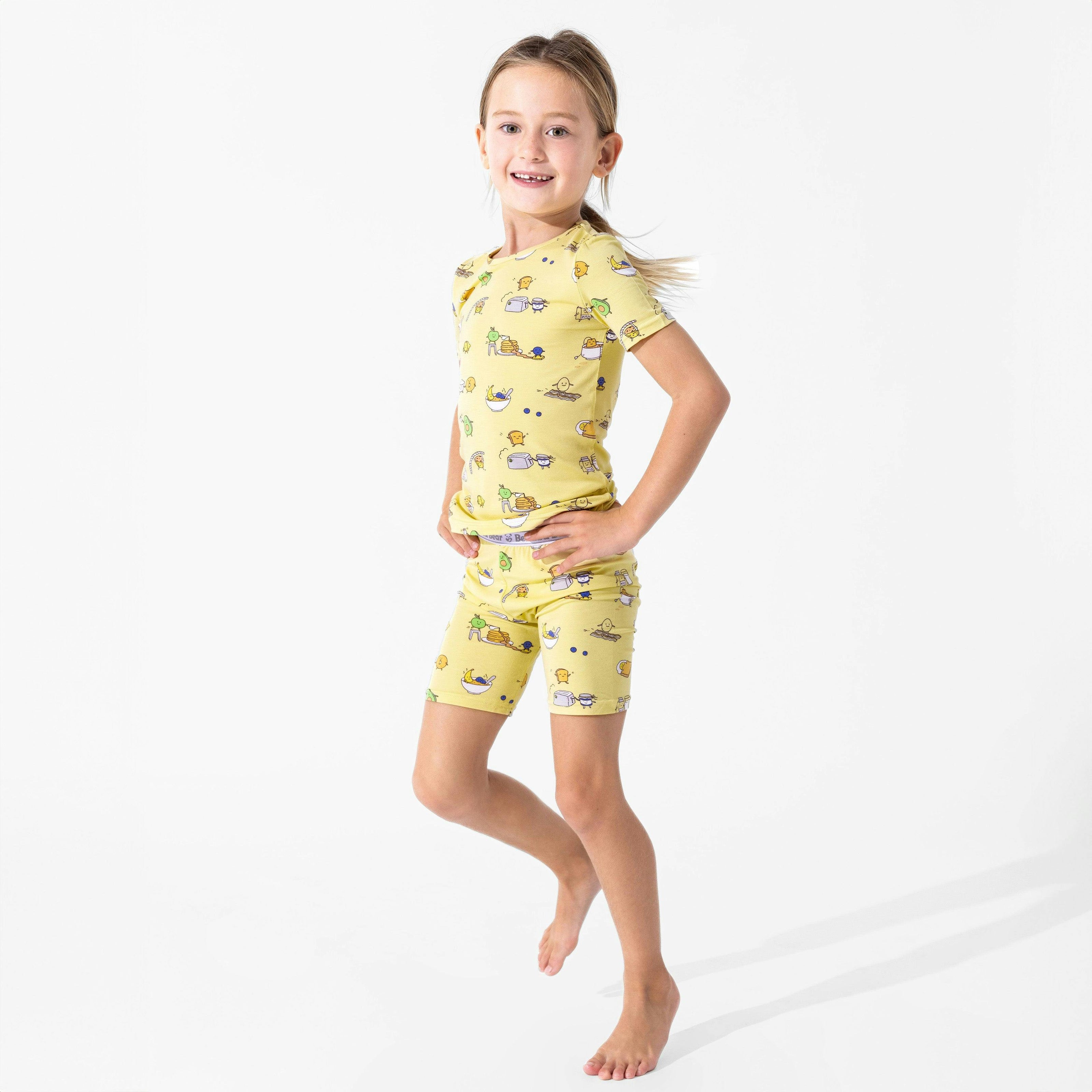 Love You Brunches Bamboo Kids Pajama Short Set