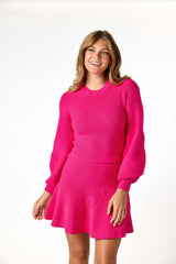 Ellody Knit Skirt Fuchsia