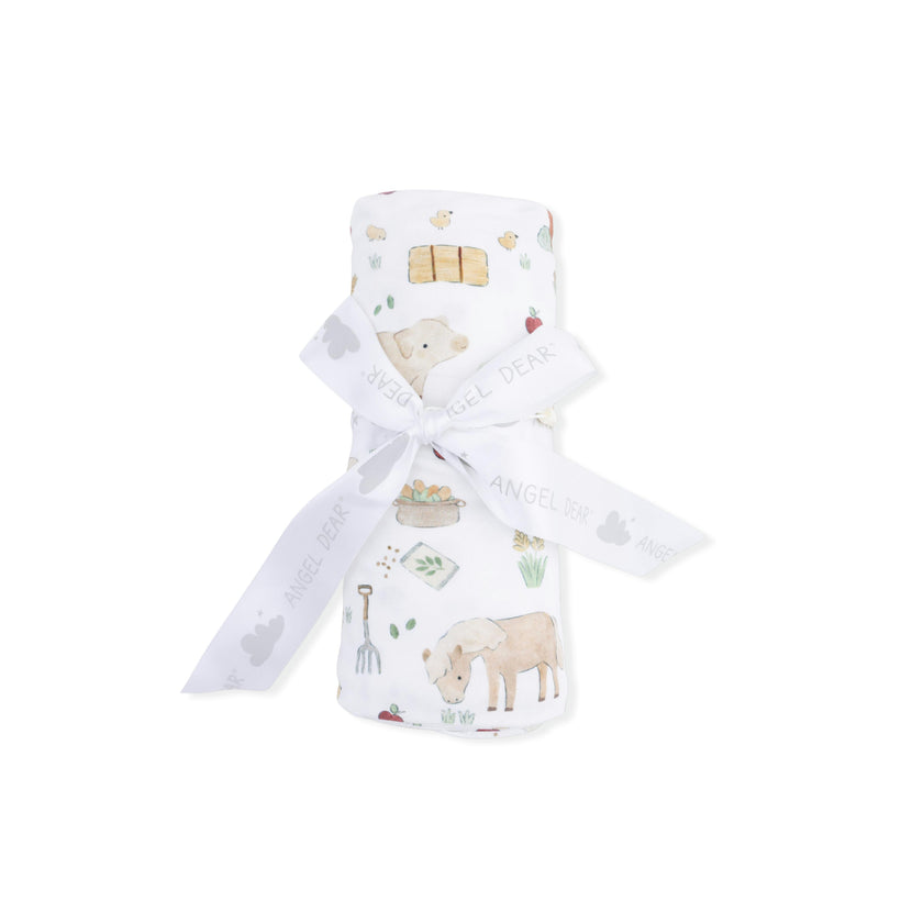 Cute Farm Animals Uni - Swaddle Blanket