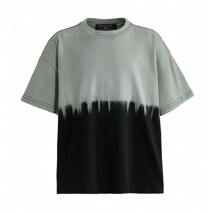 Gray to Black Dip‑Dye T‑Shirt