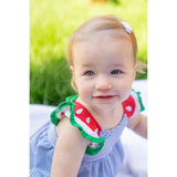 Seersucker Swimsuit With Watermelon