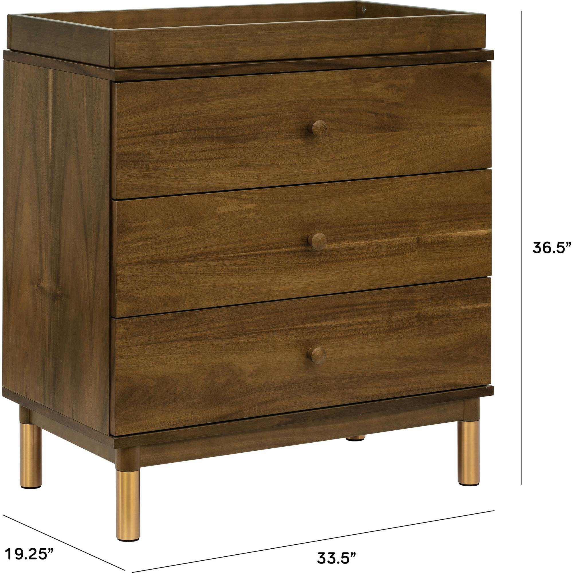 Gelato 3-Drawer Changer Dresser with Removable Changing Tray