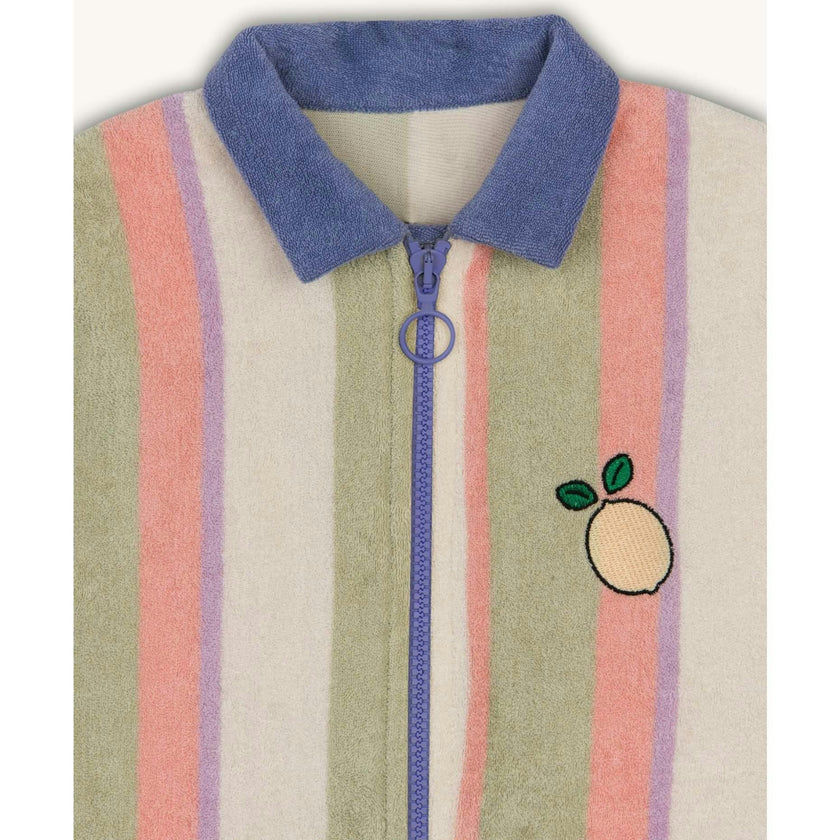 children's terry jumpsuit - tropical stripes