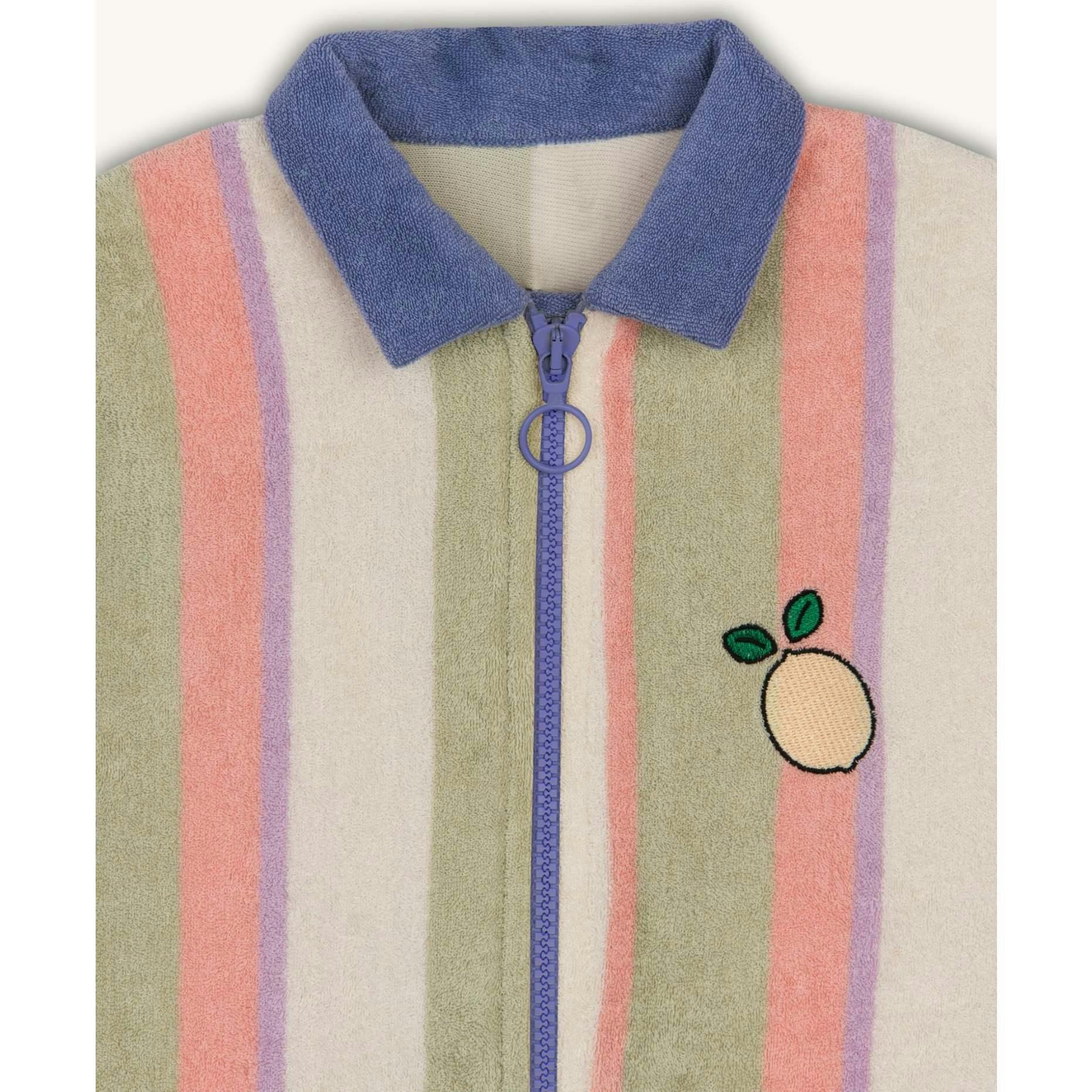 children's terry jumpsuit - tropical stripes