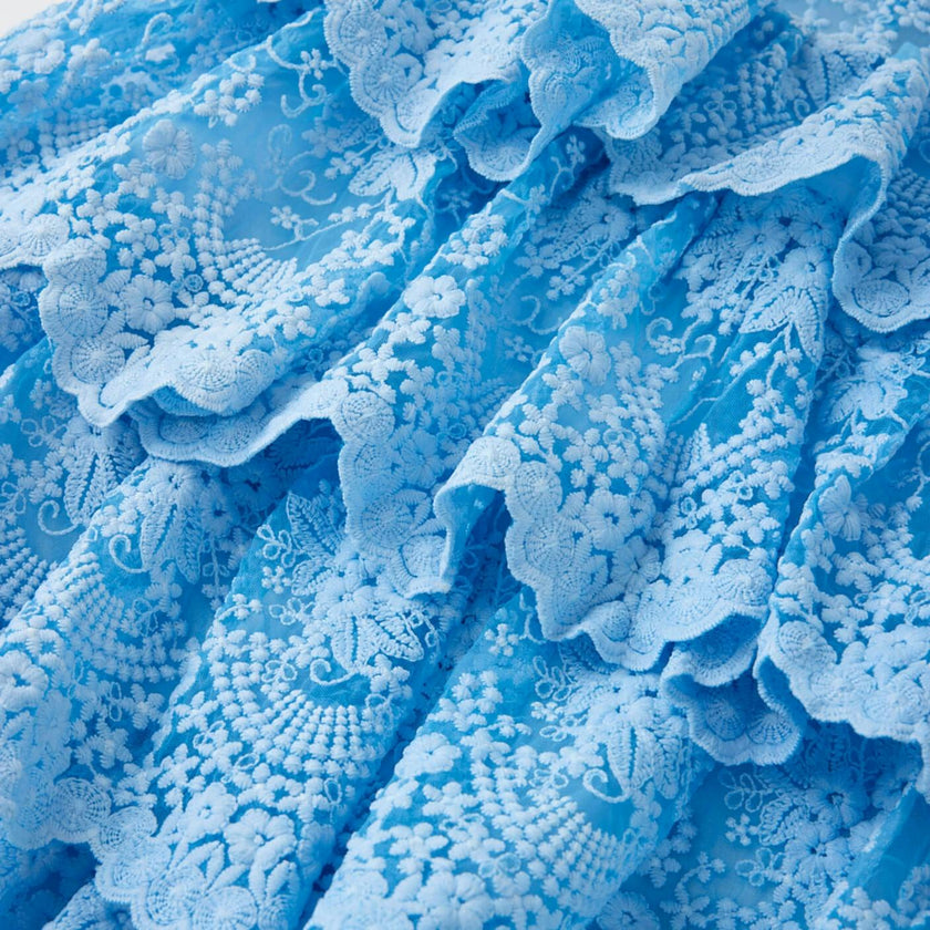 Paloma Lace Frill Mini Dress