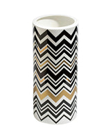 High Vase ZIG ZAG  Gold diam. 6.3", H 14"