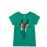 Quetzal Birds Graphic Tee, Green