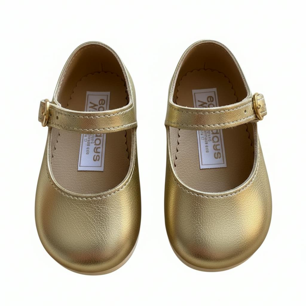 Mary Jane Pre-Walker Baby Girl Shoes - Gold