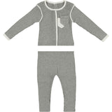 Piped Ribbed Pocket Top & Pant 2-Piece Set