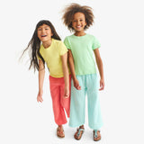 Clearance kids cotton gauze cropped easy pant