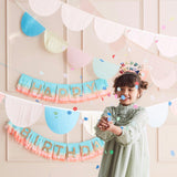 Rainbow Happy Birthday Fringe Garland Set