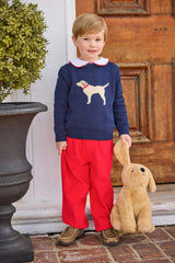 Banded Pants - Red Corduroy