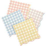 Set of 12 Gingham Small Napkins