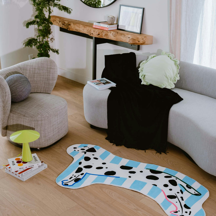 Irregular Shaped Dog Runner Rug by Lu Yang