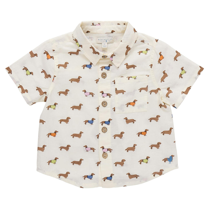 Boys Jack Shirt - Dachshunds In Sweaters
