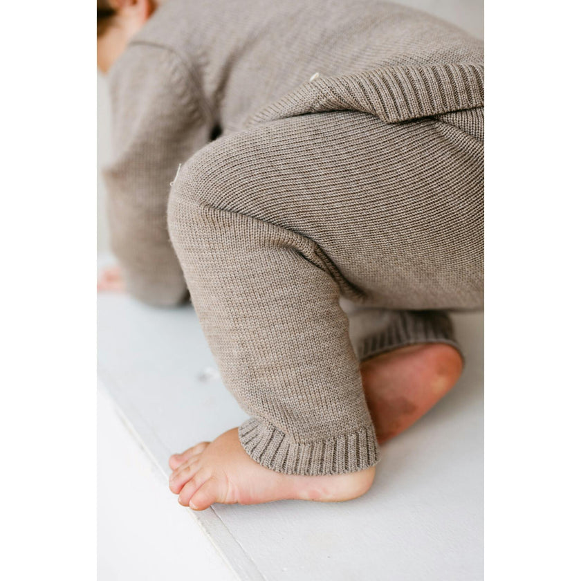 Merino Wool Baby Gift Set in Heather Brown