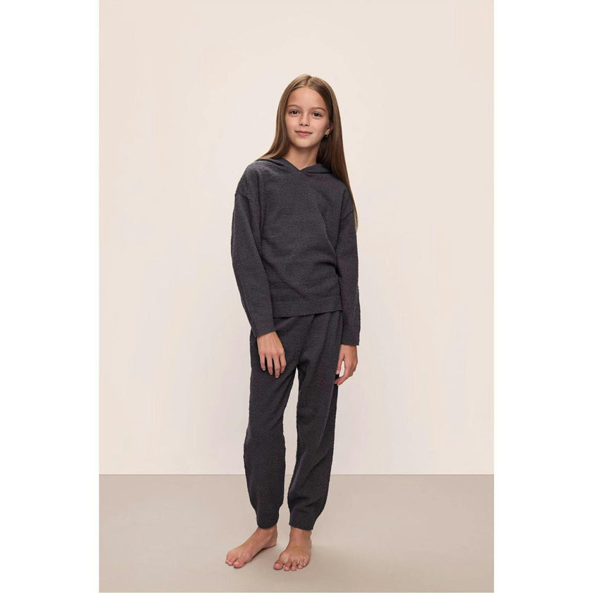 Kid's Recycled Boucle Hoodie & Jogger Set, Grey