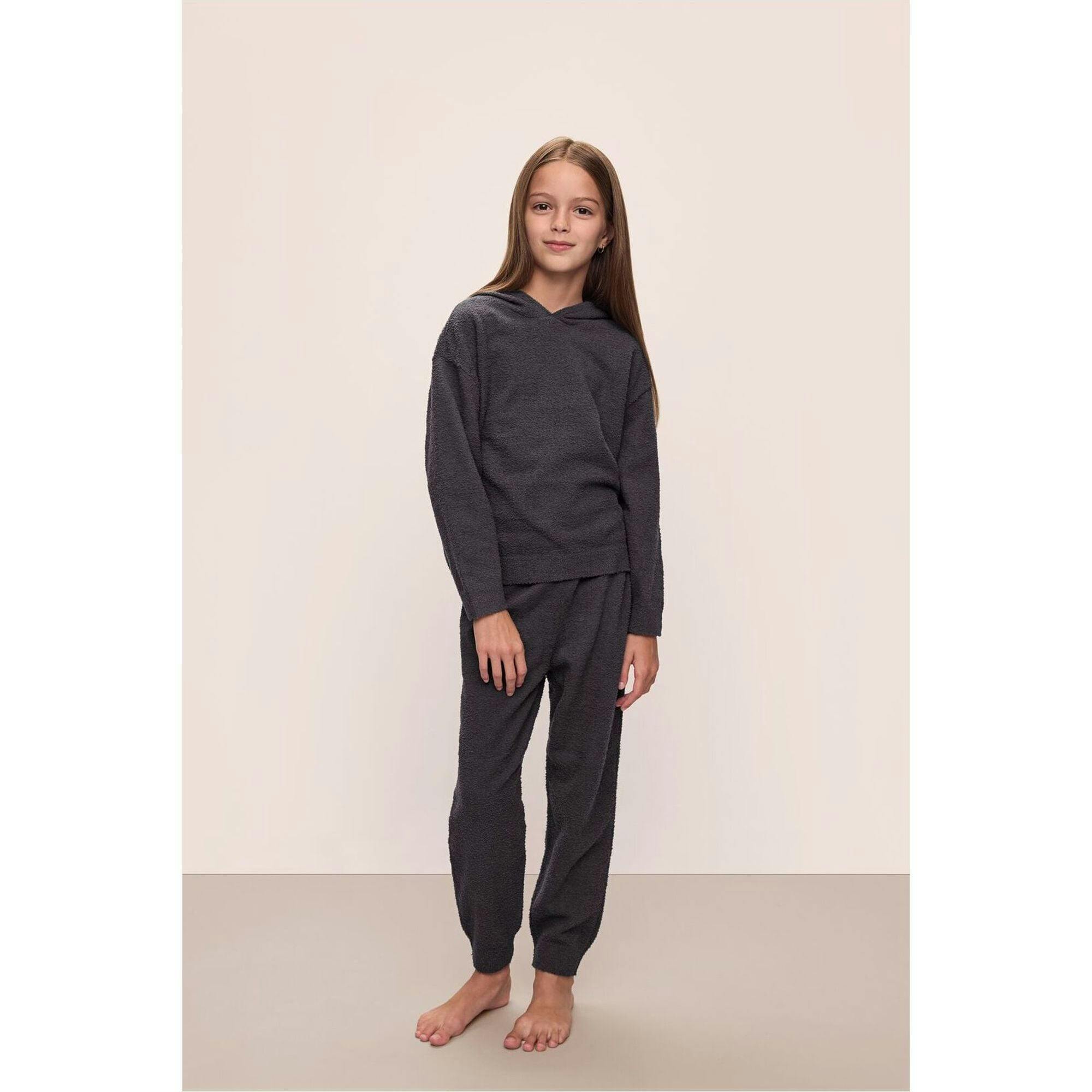 Kid's Recycled Boucle Hoodie & Jogger Set, Grey