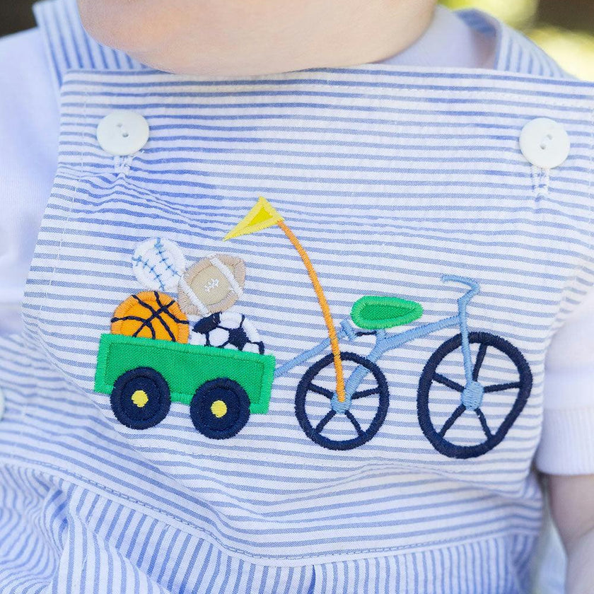 Seersucker Shortall With Bike & Sport Balls