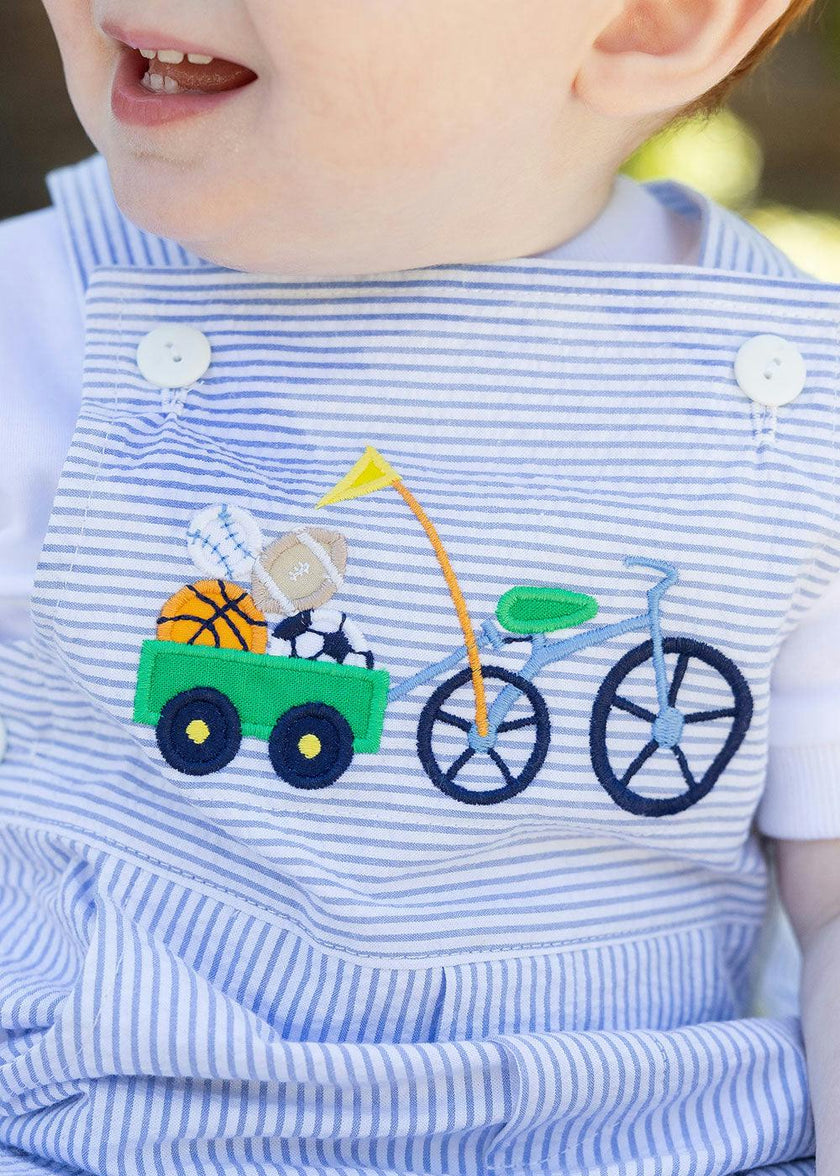 Seersucker Shortall With Bike & Sport Balls