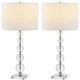 Liam Stacked Crystal Ball Lamps With USB Port