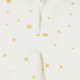 Mini Gold Star Foil Zipper Footie
