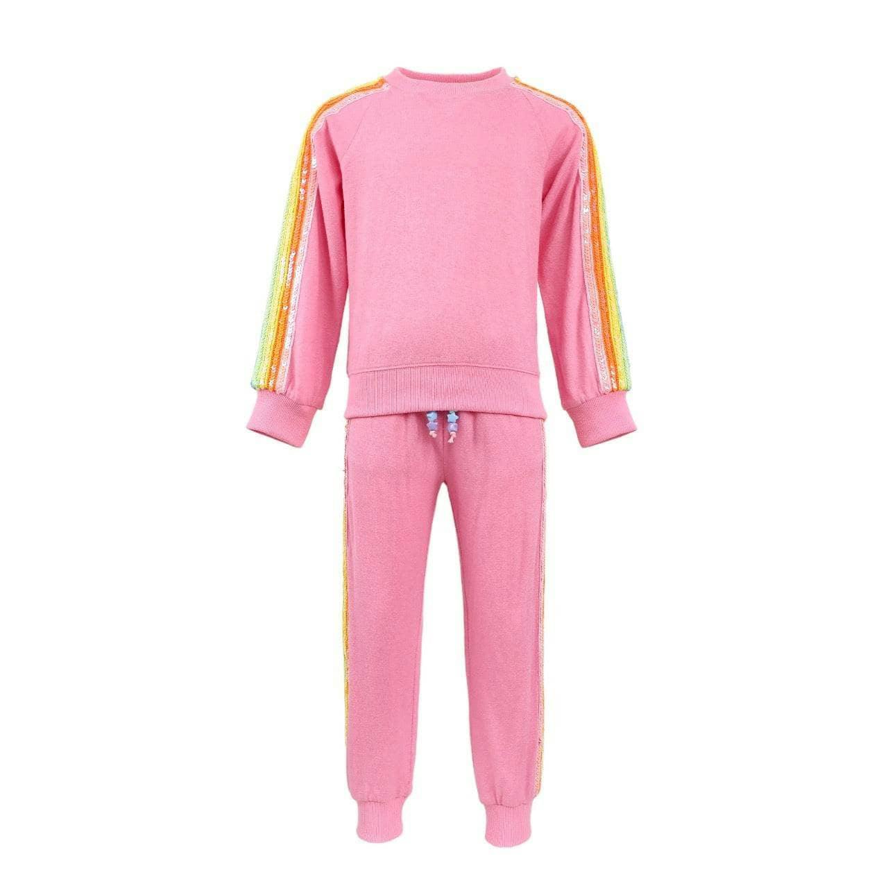 Pink Rainbow Sequin Set