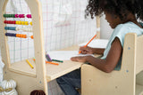 Flair | Indoor Wooden Playhouse with Desk, Chair & Chalkboard for Toddlers and Kids