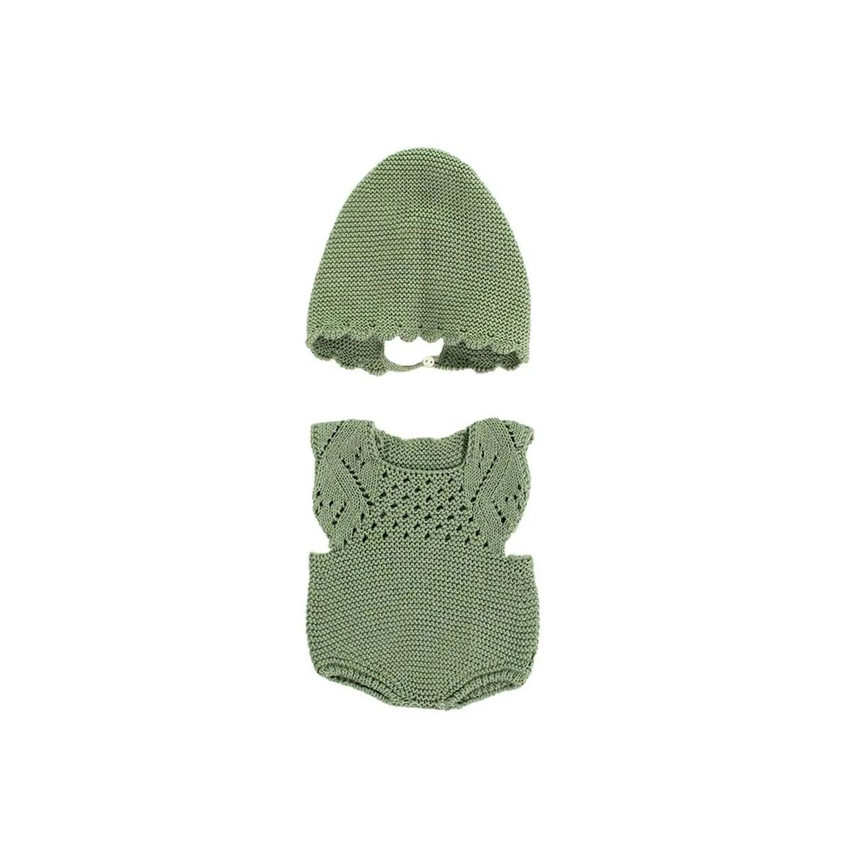 Knitted Doll Outfit 15 3/4'' – Romper & Bonnet