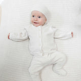 Chenille - Natural Button Down Cardigan 4 Piece Set