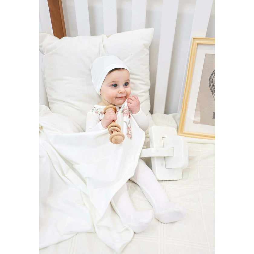 Assymetrical Leaves Footie and Beanie Set