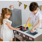 Little Chef Milano Classic Kids Kitchen Playset With 10 Accessories