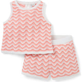 Baby Wavy Striped Crochet Matching Set