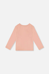 Long Sleeve Organic Cotton T-Shirt Pink