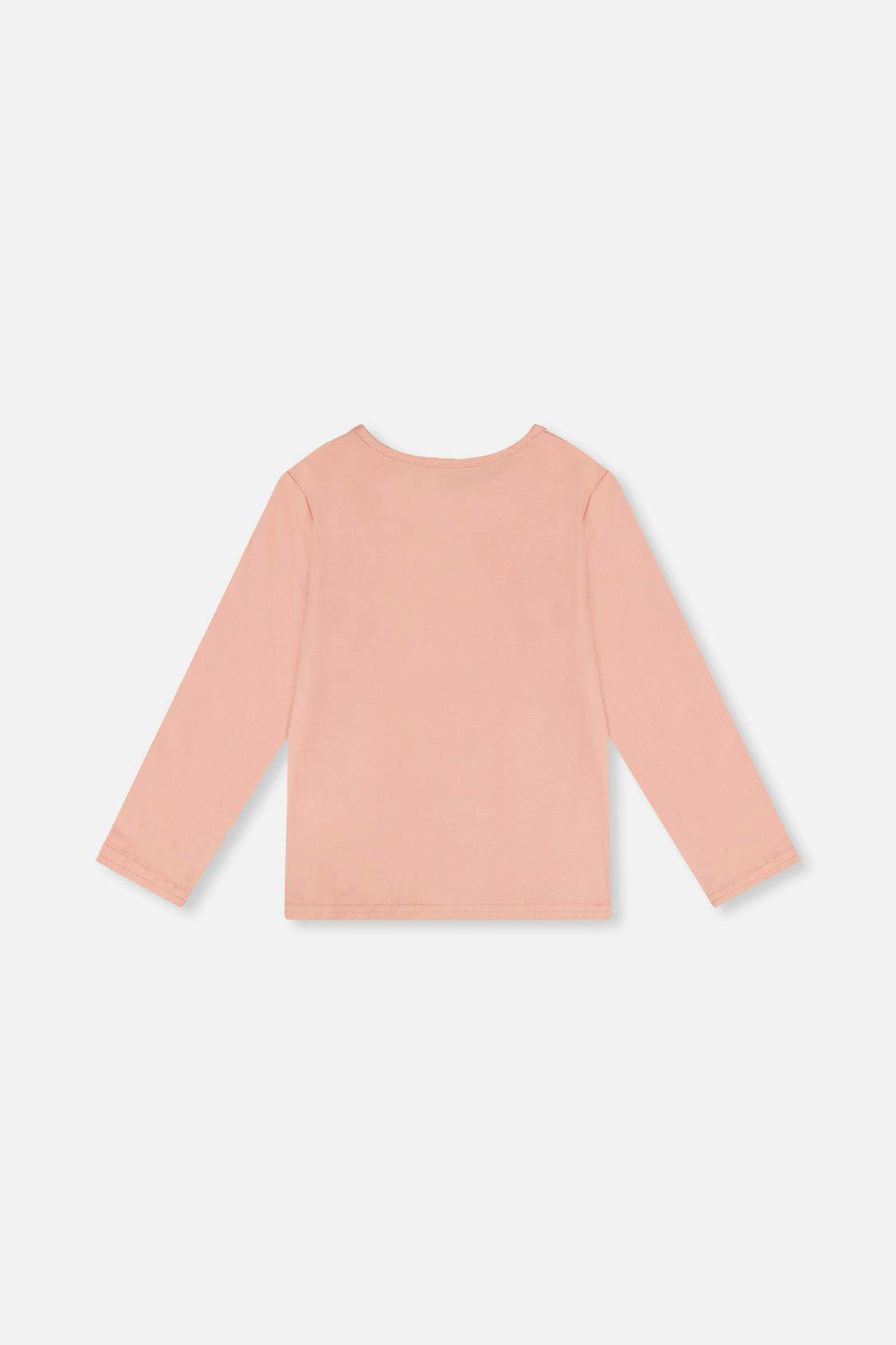 Long Sleeve Organic Cotton T-Shirt Pink