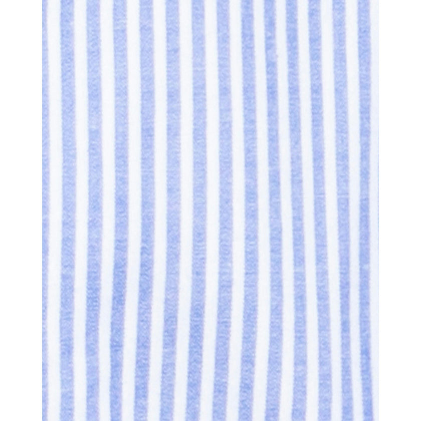 Women's Twill Pajama Set in French Blue Heritage Stripe