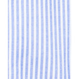 Women's Twill Pajama Set in French Blue Heritage Stripe