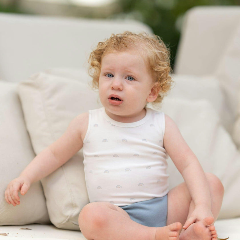 Boys Sleeveless Onesie & Bloomers Set