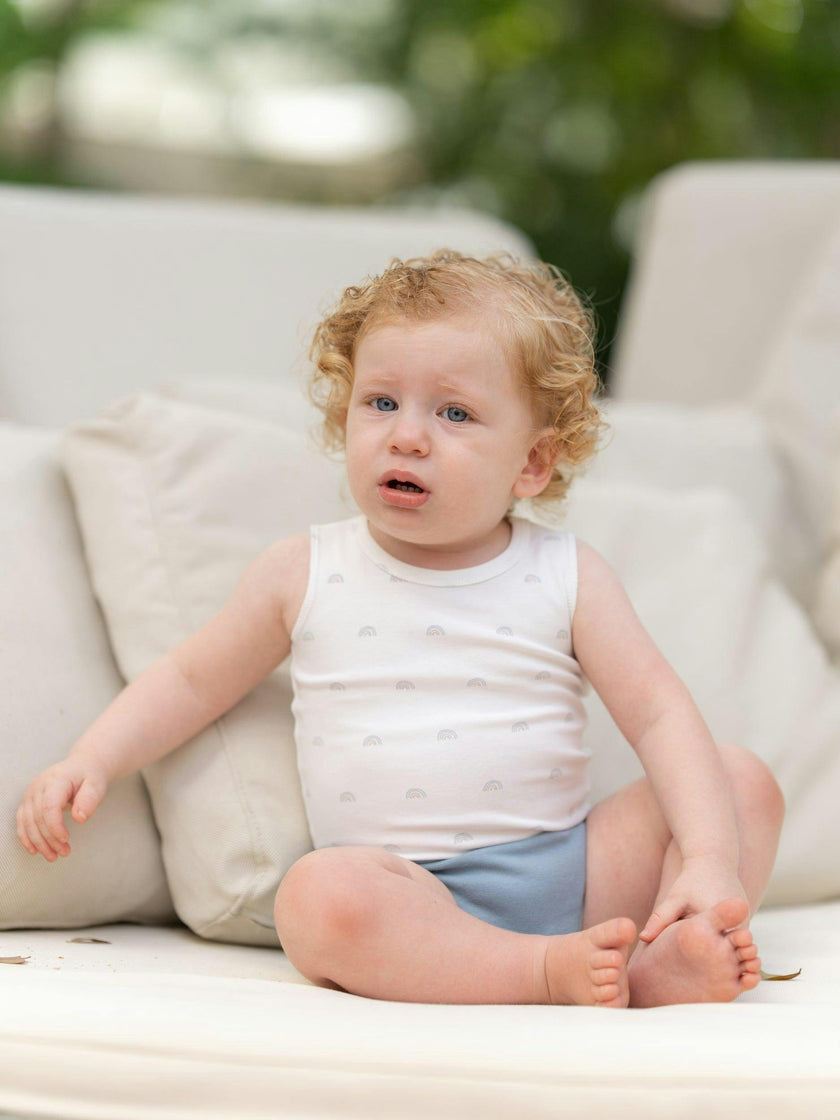 Boys Sleeveless Onesie & Bloomers Set
